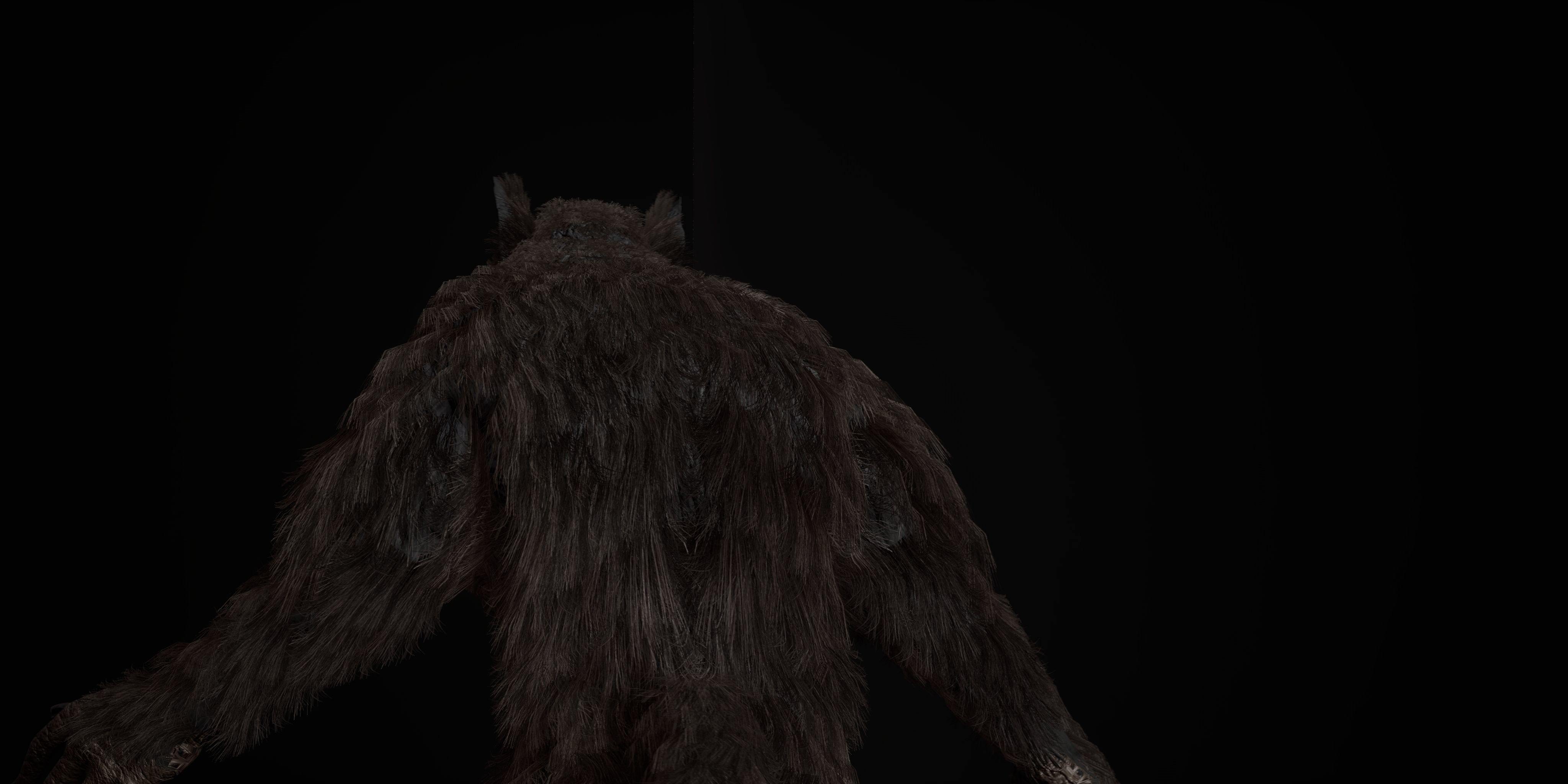 Werewolf Fantasy creature Low-poly 3D model_24