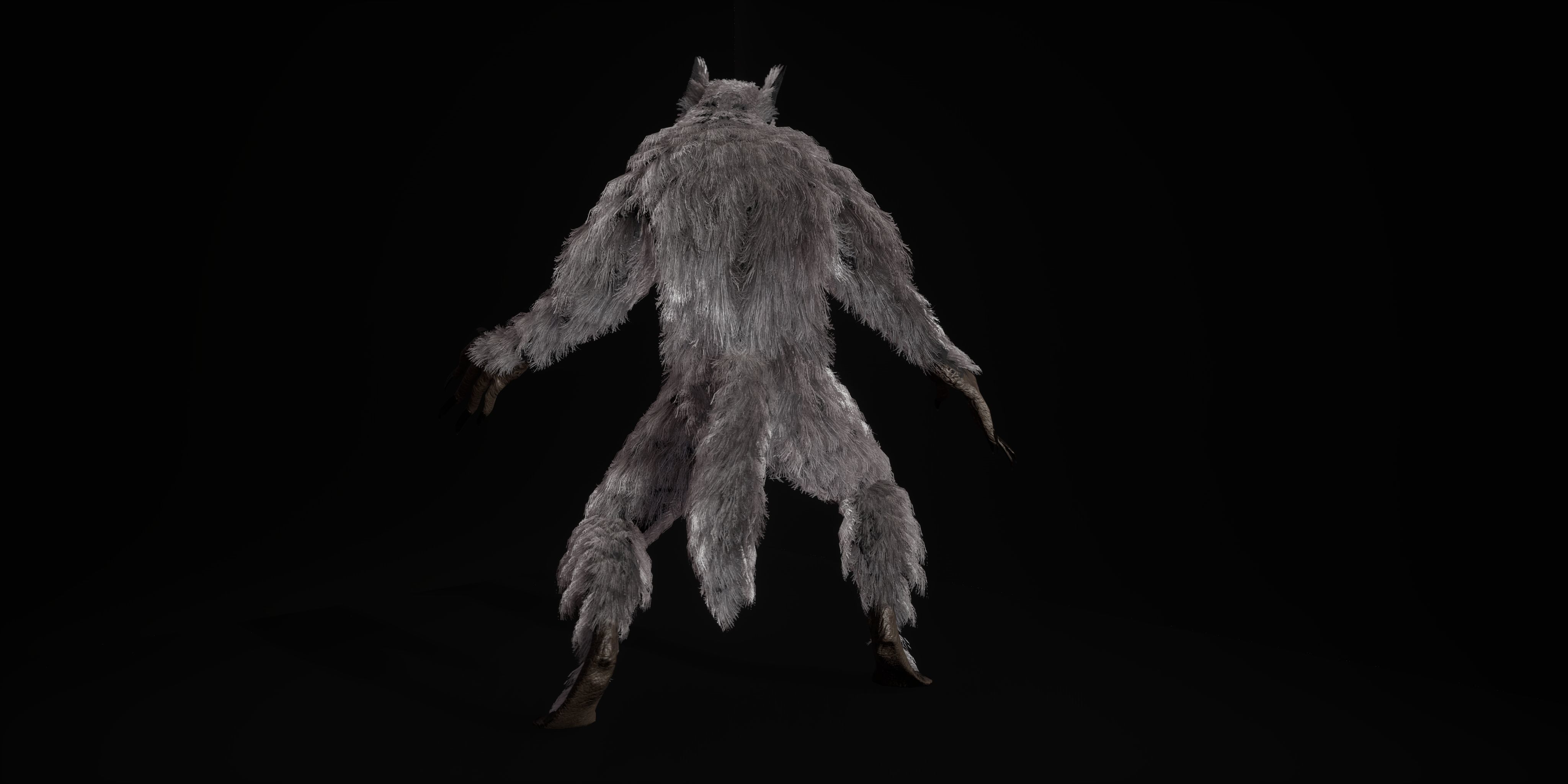 Werewolf Fantasy creature Low-poly 3D model_20