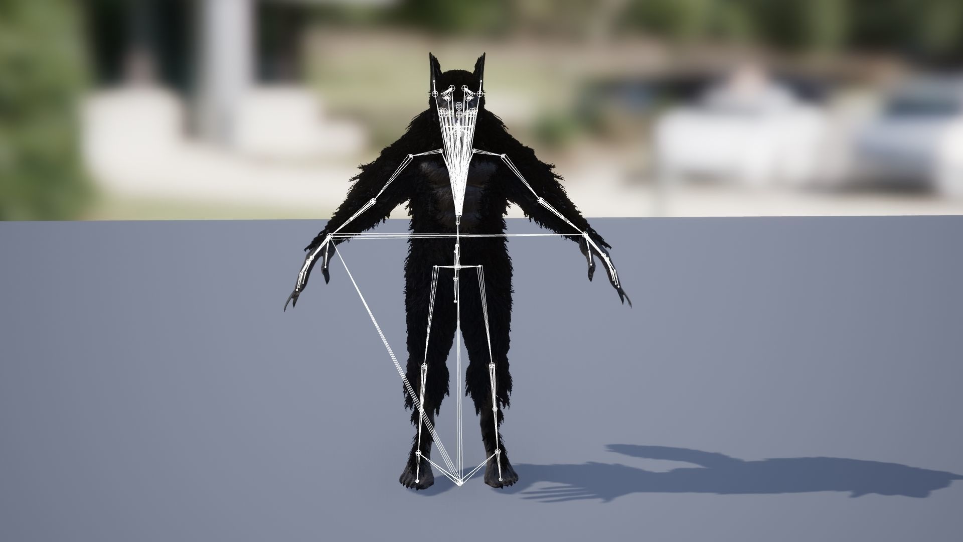 Werewolf Fantasy creature Low-poly 3D model_11