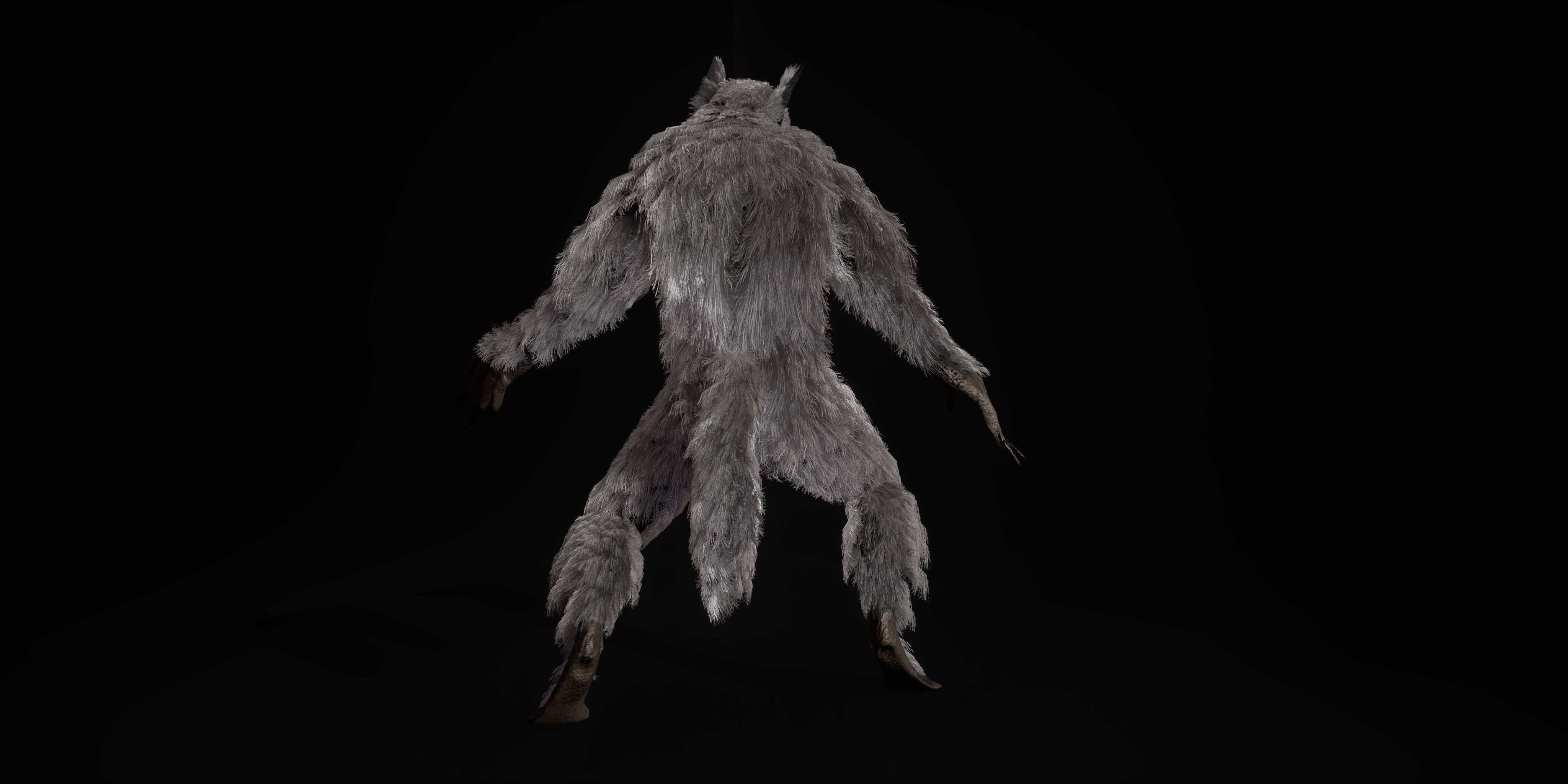 Werewolf Fantasy creature Low-poly 3D model_9