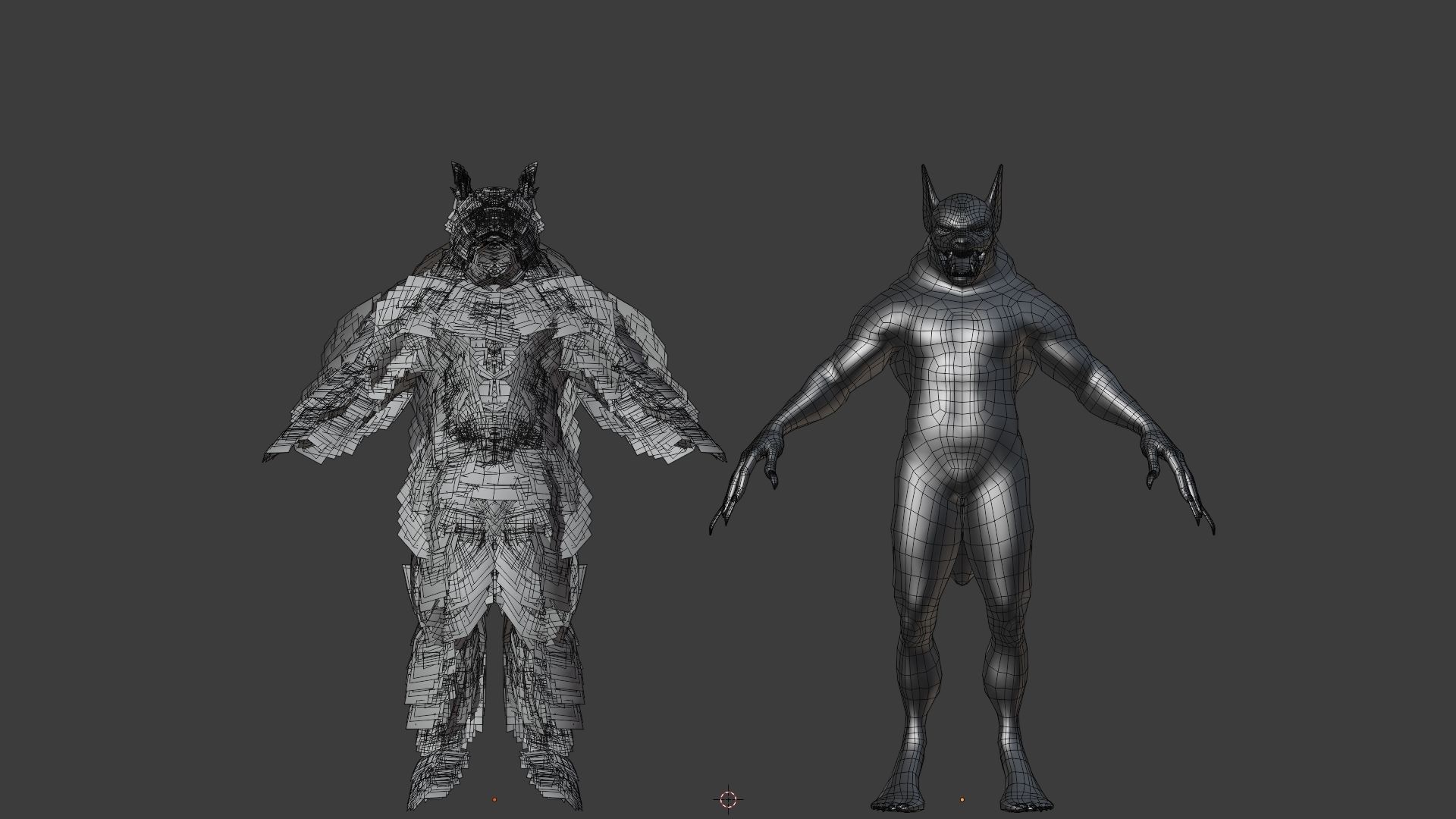 Werewolf Fantasy creature Low-poly 3D model_10