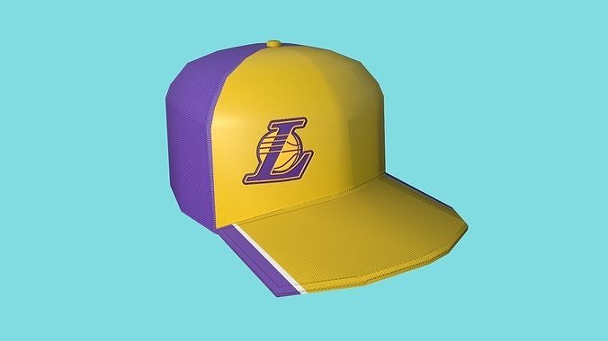 Los Angeles Lakers Cap - Low Poly NBA - Character Hat Low-poly 3D model