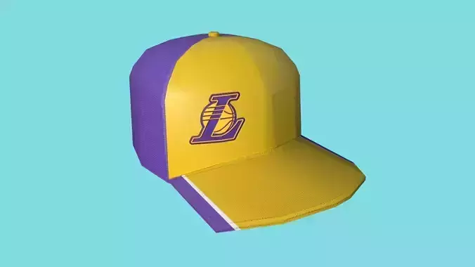 Los Angeles Lakers Cap - Low Poly NBA - Character Hat