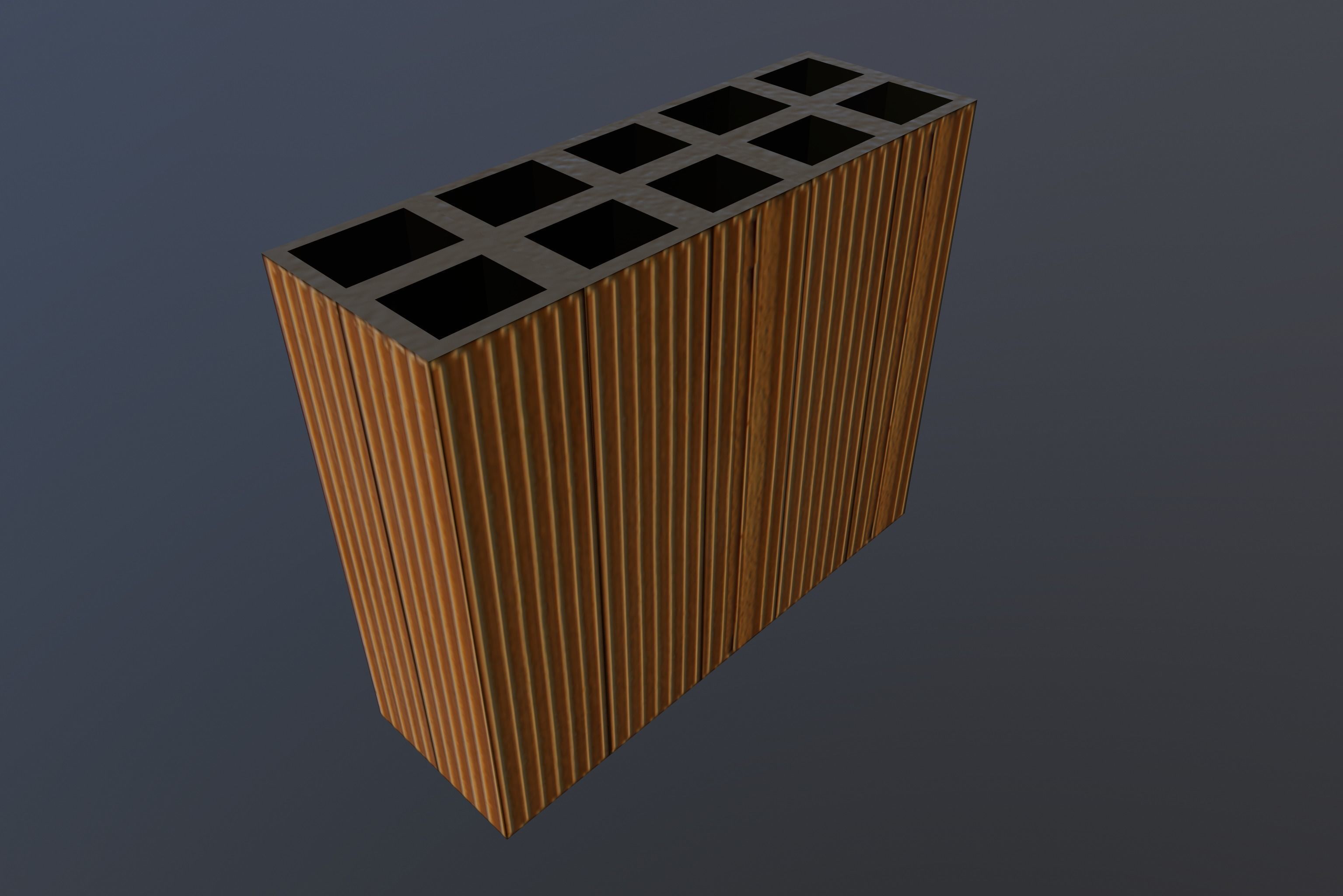 Perforated Brick  Low-poly 3D model_3