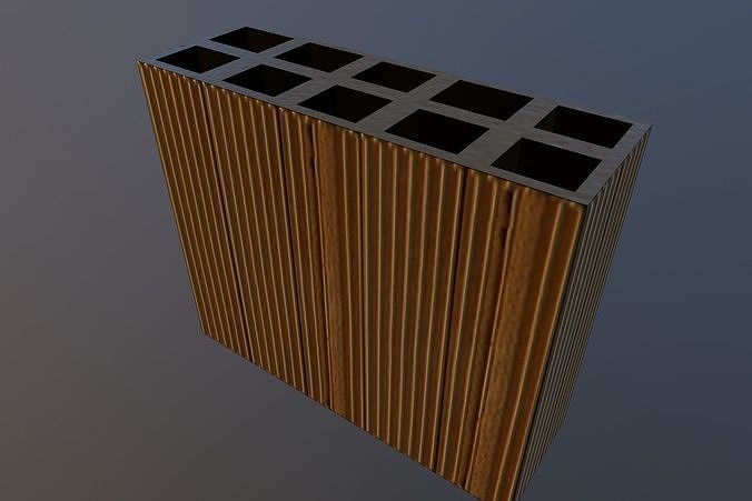 Perforated Brick  Low-poly 3D model