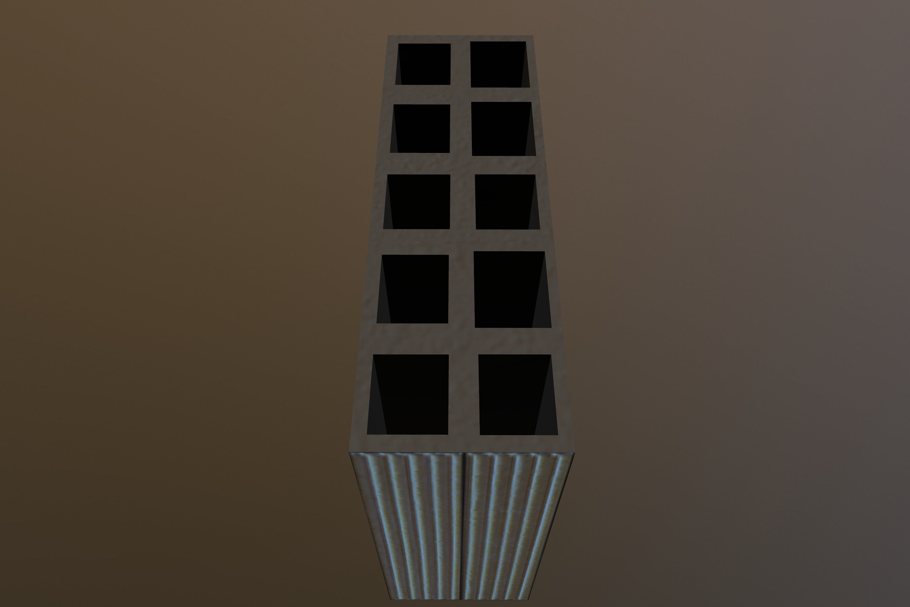 Perforated Brick  Low-poly 3D model_8