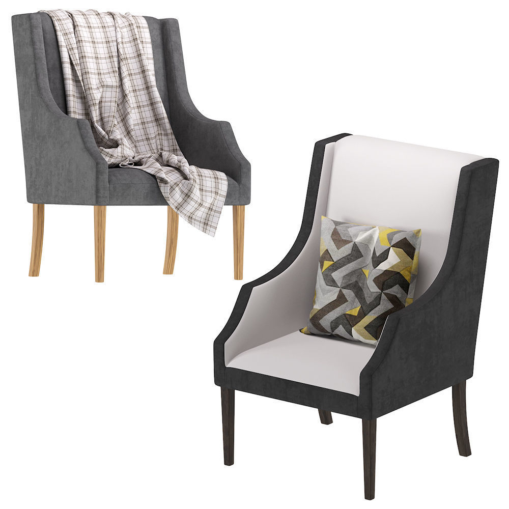 Coco Republic Morton Reading Chair 3D model_1