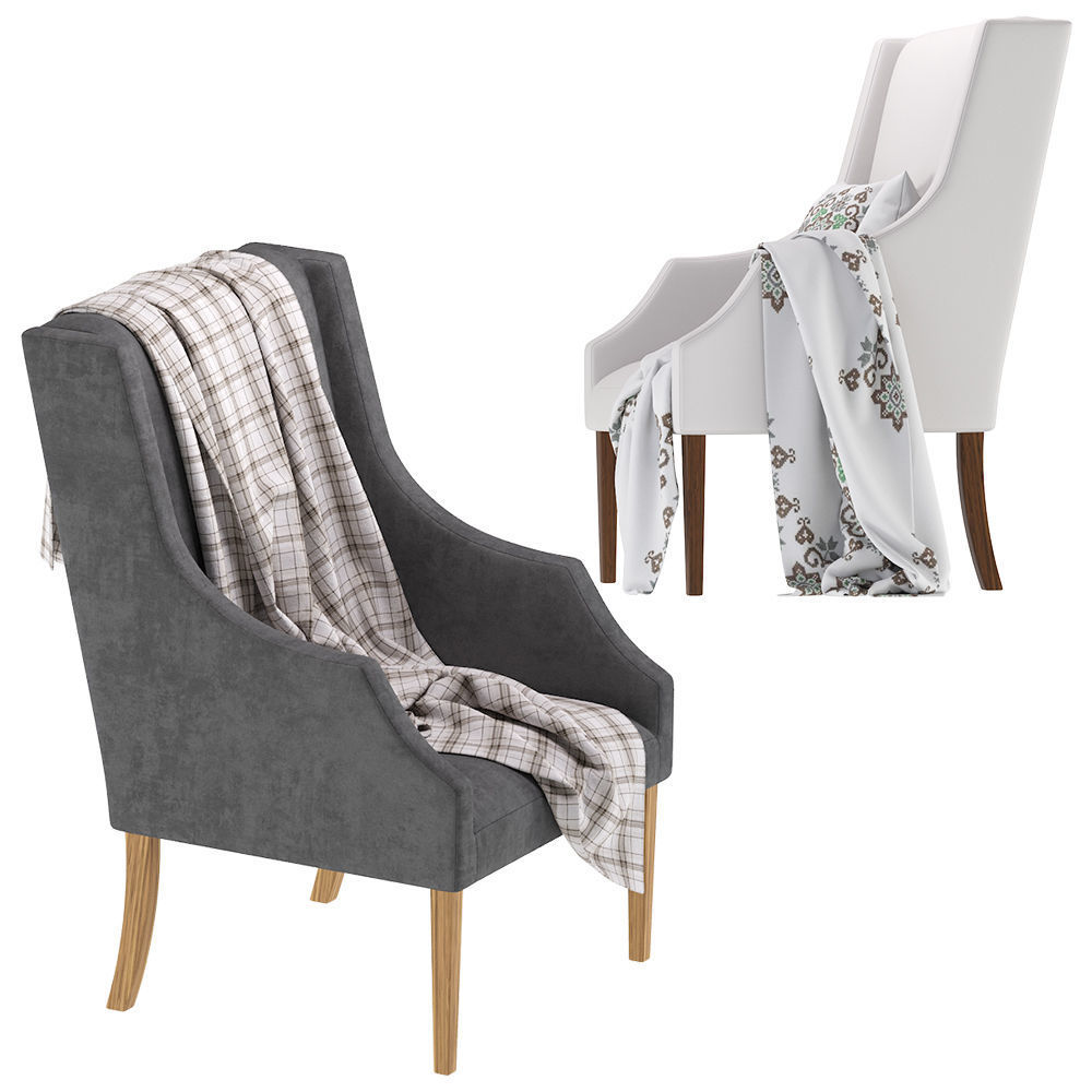 Coco Republic Morton Reading Chair 3D model_2