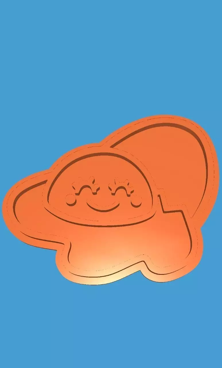 MakeIT Easter Cookie Cutter Collection Broken Egg With Frame 3D model_0