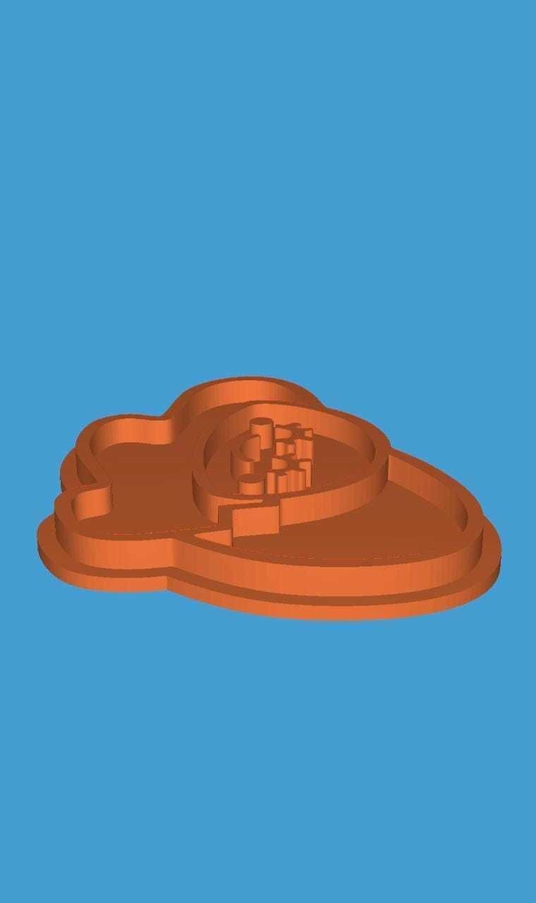 MakeIT Easter Cookie Cutter Collection Broken Egg With Frame 3D model_4