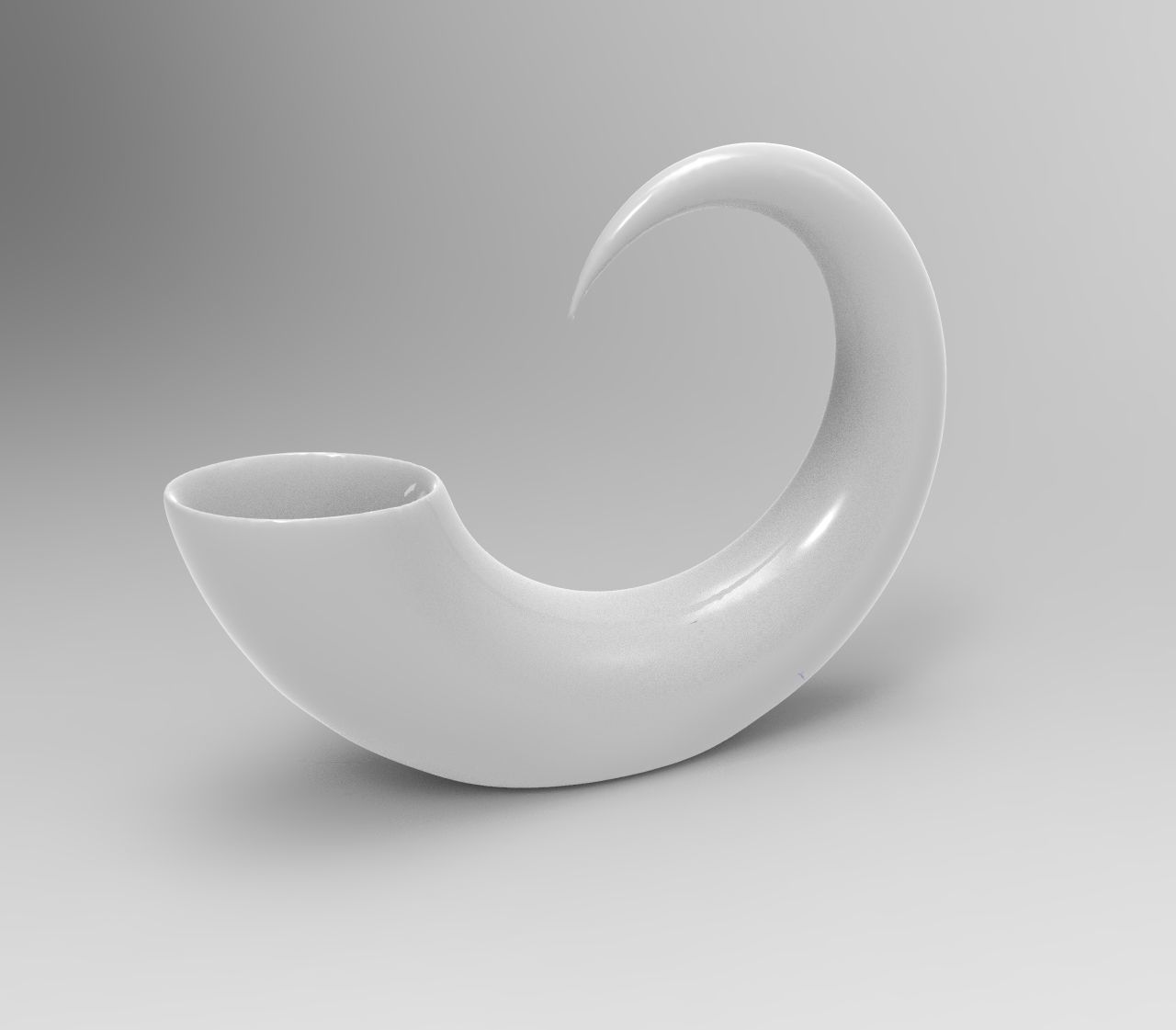 Horn Geometric Herb 3D Printing Planter  3D print model_1