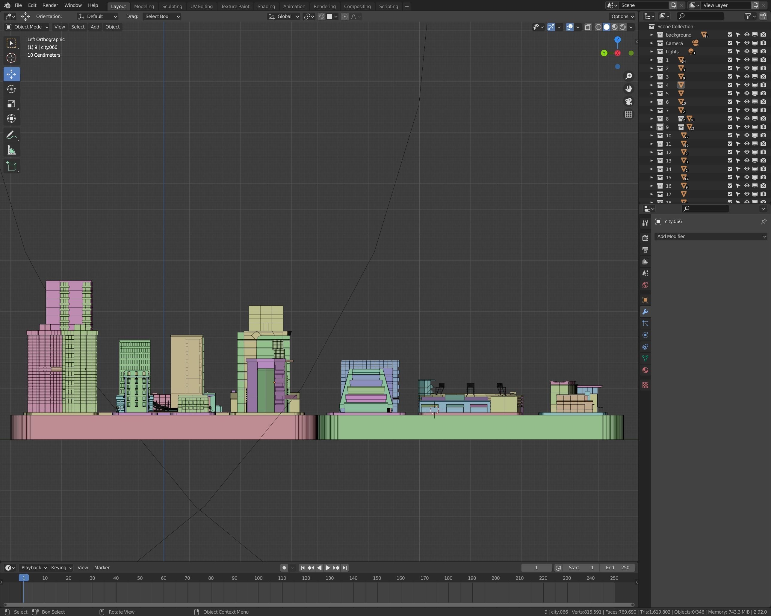 Low poly isometric city Low-poly 3D model_12