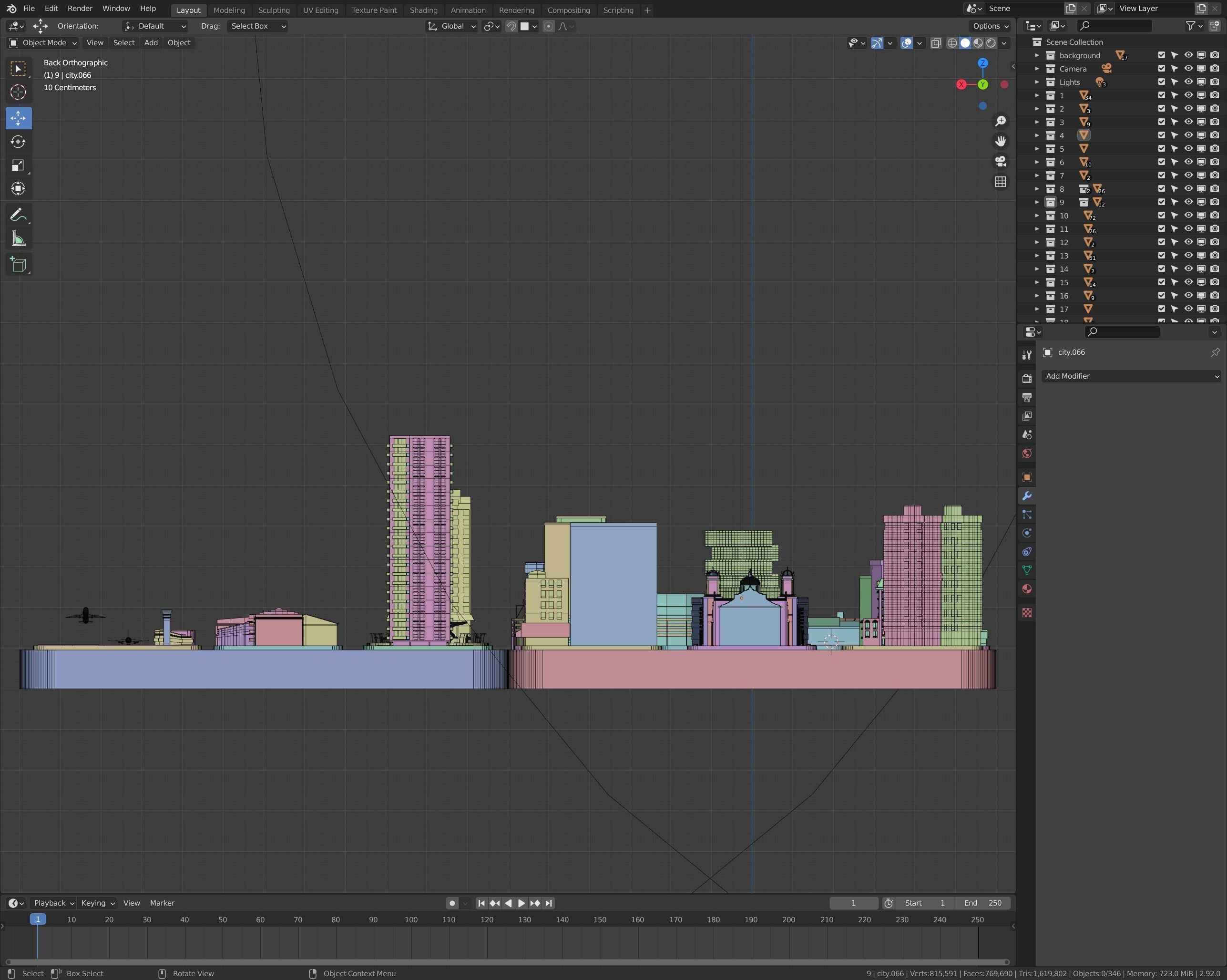 Low poly isometric city Low-poly 3D model_10