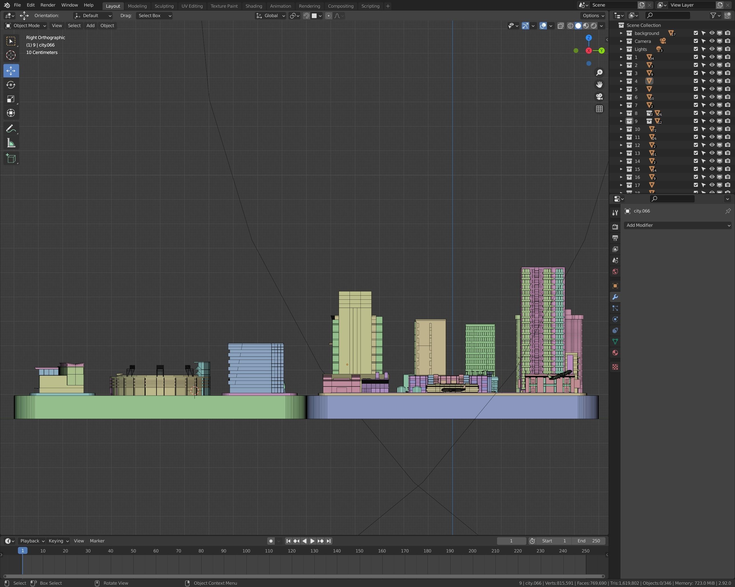 Low poly isometric city Low-poly 3D model_11