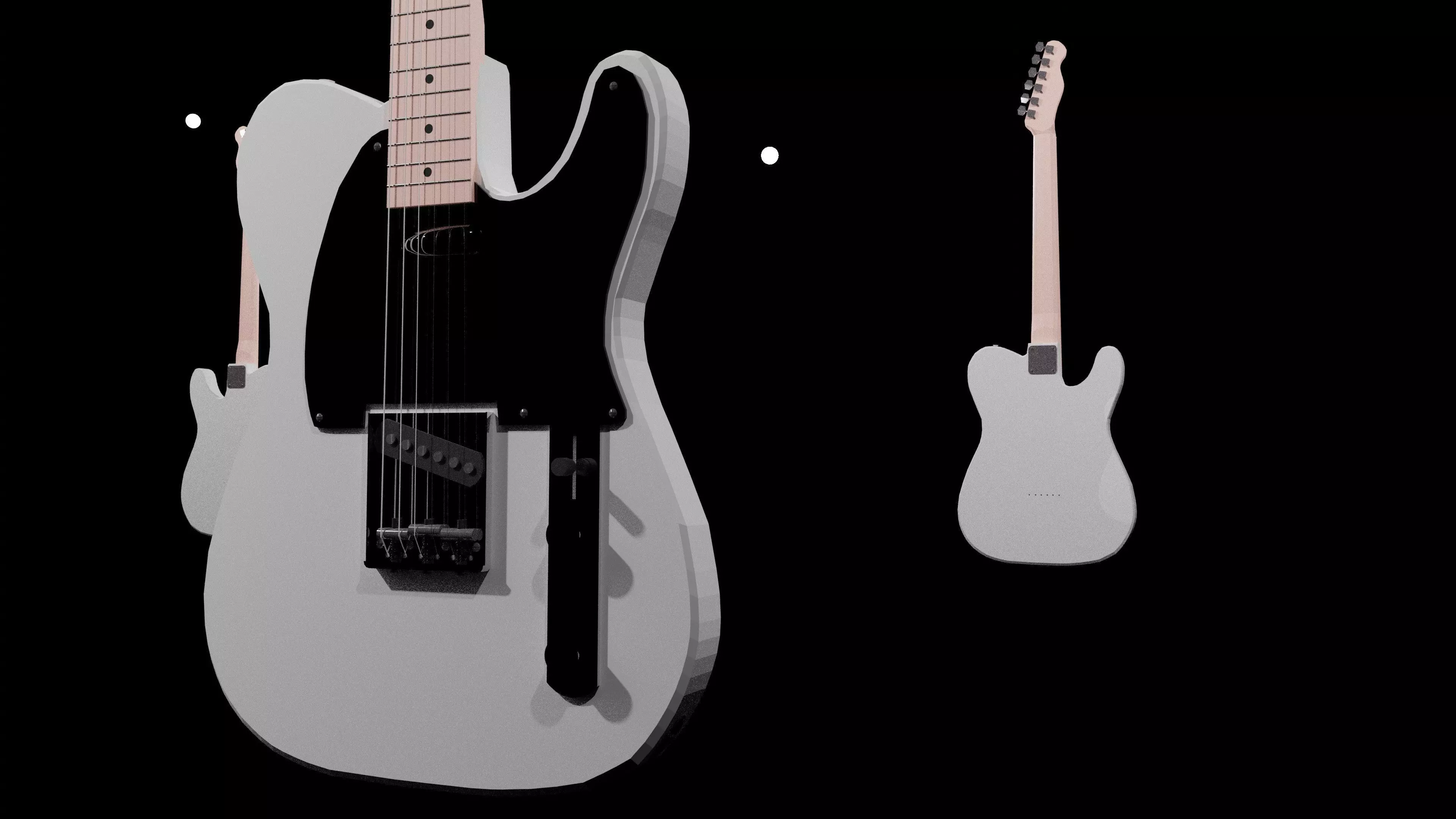 Telecaster guitar Free low-poly 3D model
