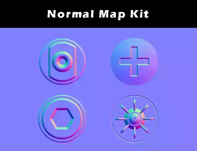 Hard Surface Normal Map Kit Texture