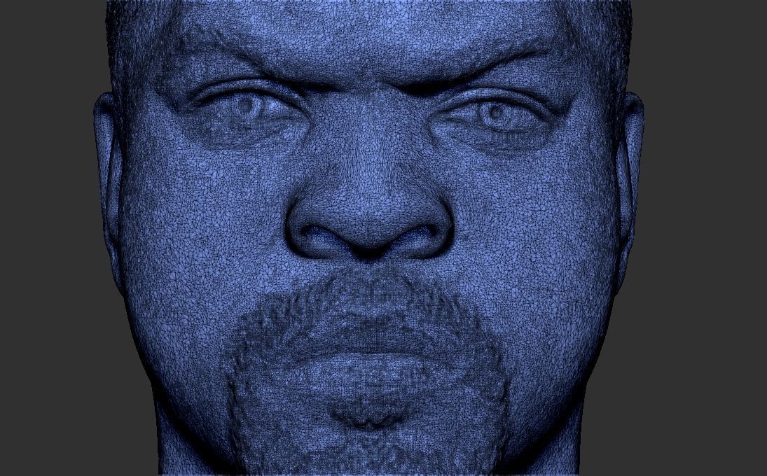 Ice Cube bust 3D printing ready stl obj formats 3D print model_32