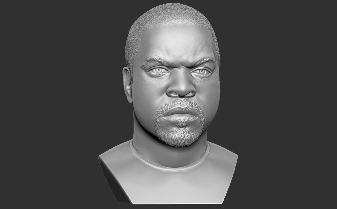 Ice Cube bust 3D printing ready stl obj formats 3D print model_16