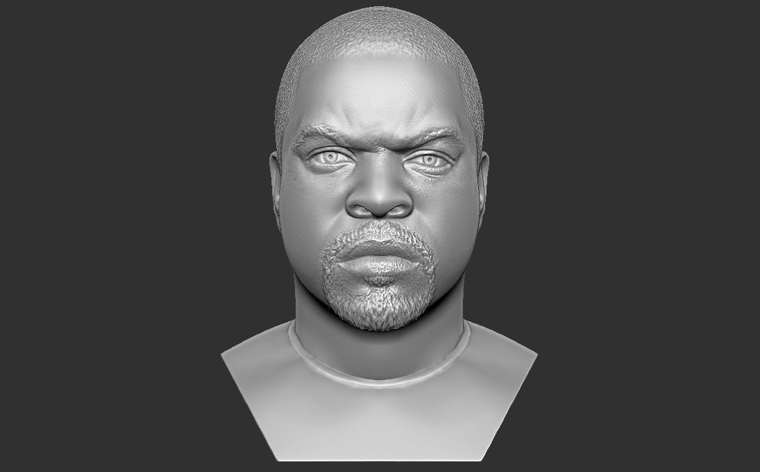 Ice Cube bust 3D printing ready stl obj formats 3D print model_5