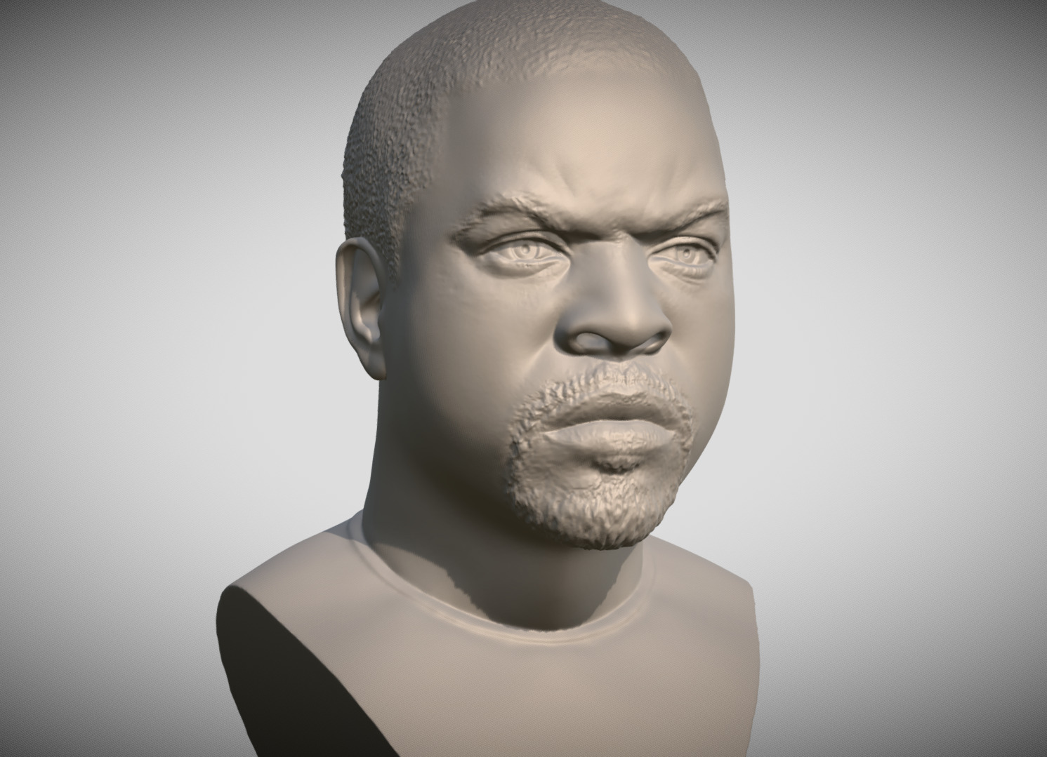Ice Cube bust 3D printing ready stl obj formats 3D print model_2