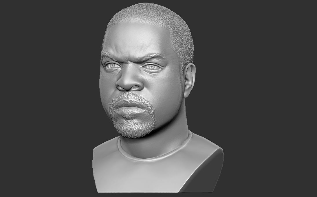 Ice Cube bust 3D printing ready stl obj formats 3D print model_7