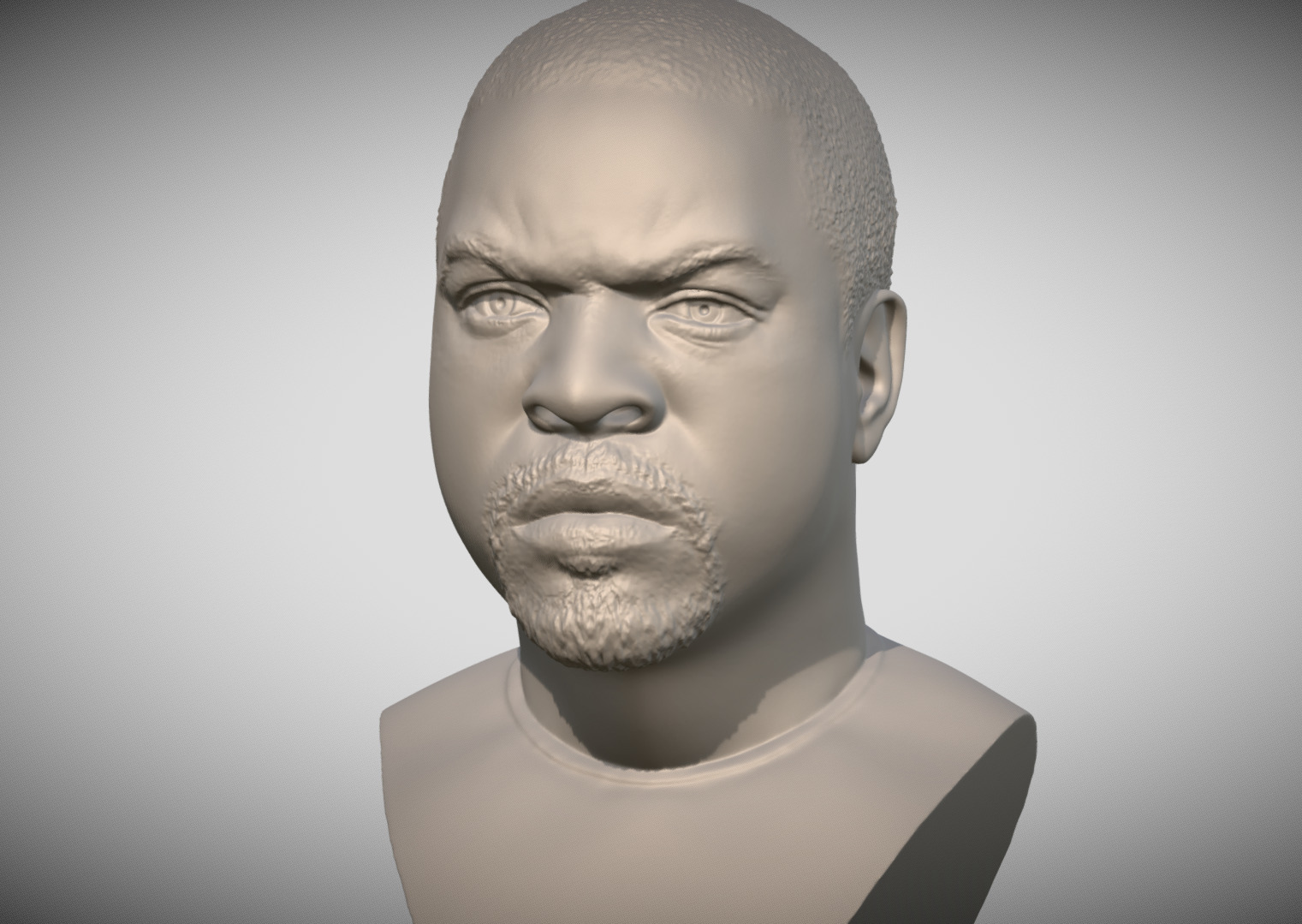 Ice Cube bust 3D printing ready stl obj formats 3D print model_1