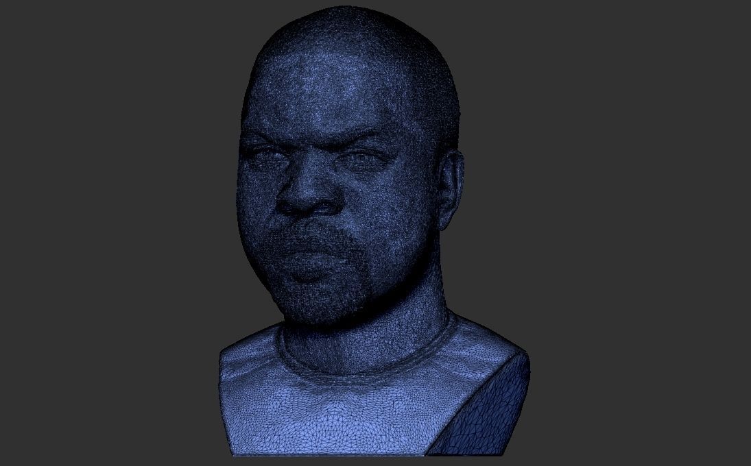 Ice Cube bust 3D printing ready stl obj formats 3D print model_31