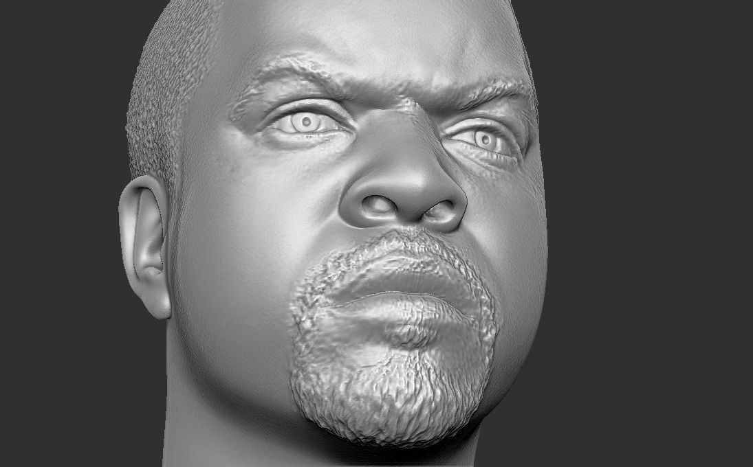 Ice Cube bust 3D printing ready stl obj formats 3D print model_26