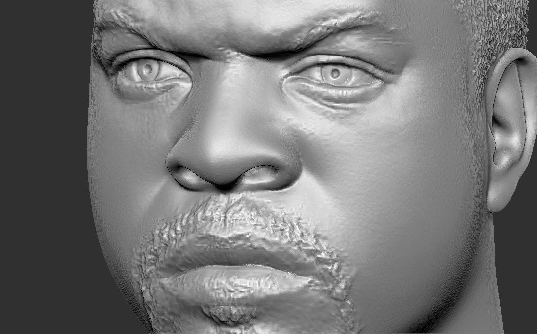 Ice Cube bust 3D printing ready stl obj formats 3D print model_23