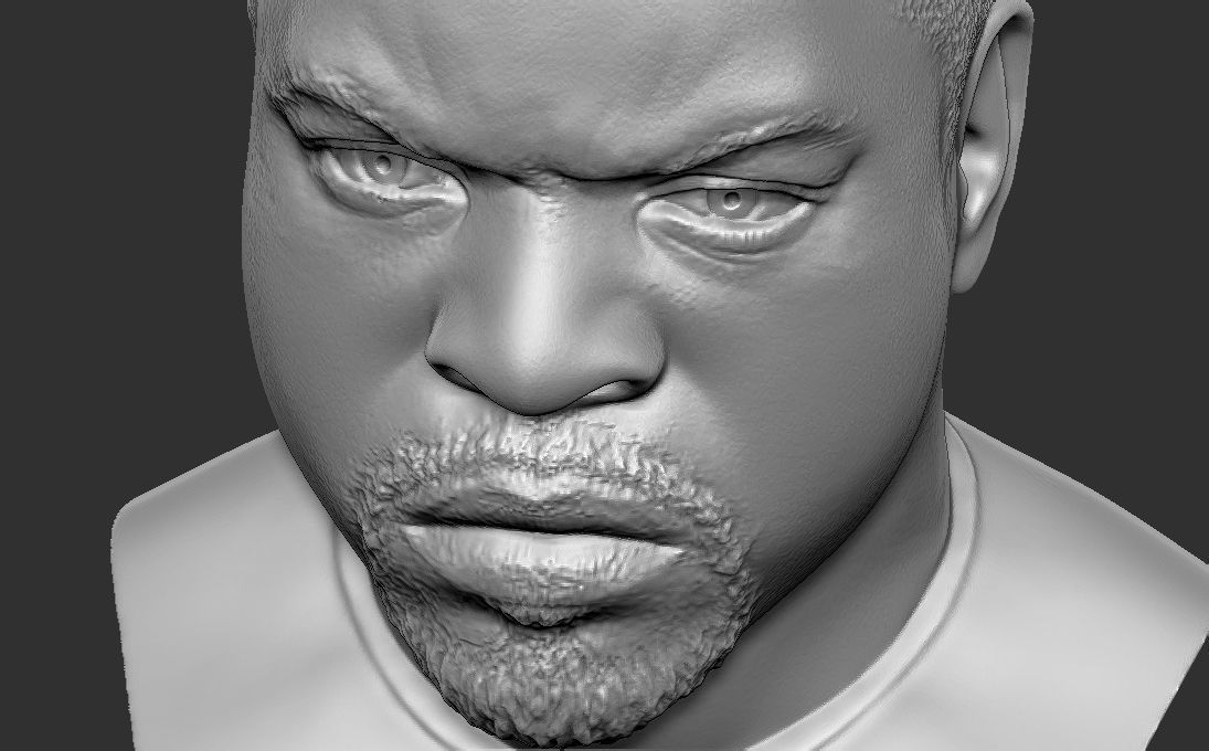Ice Cube bust 3D printing ready stl obj formats 3D print model_24