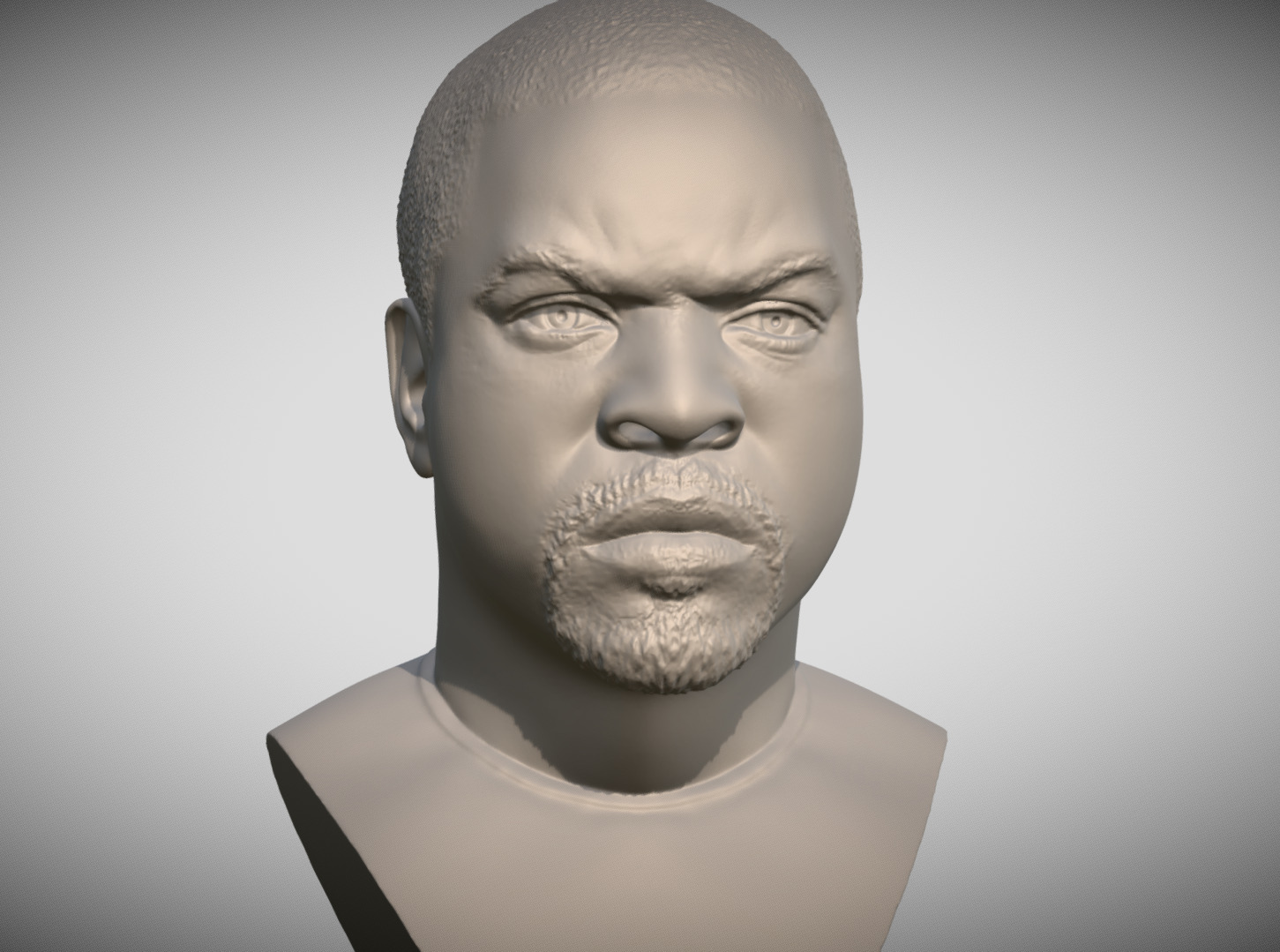 Ice Cube bust 3D printing ready stl obj formats 3D print model_3