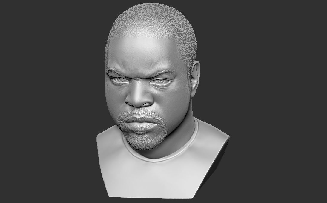 Ice Cube bust 3D printing ready stl obj formats 3D print model_18