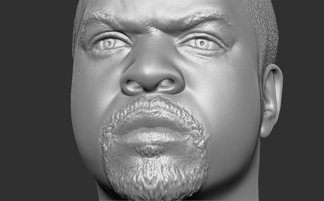 Ice Cube bust 3D printing ready stl obj formats 3D print model_25