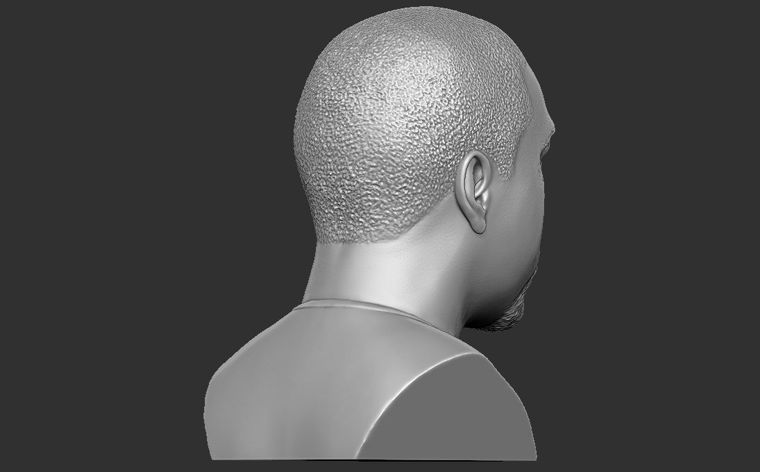 Ice Cube bust 3D printing ready stl obj formats 3D print model_12