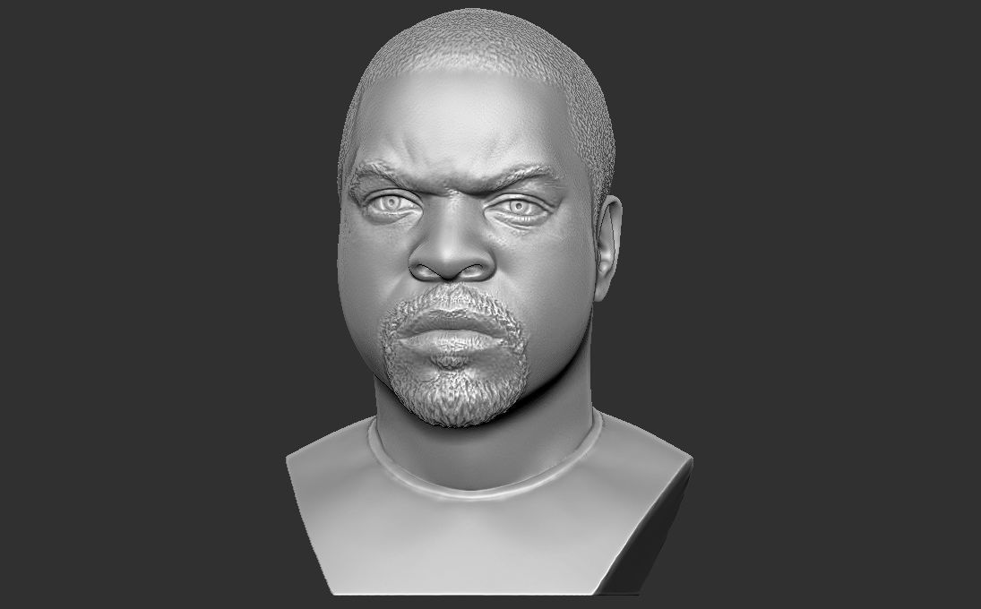 Ice Cube bust 3D printing ready stl obj formats 3D print model_6