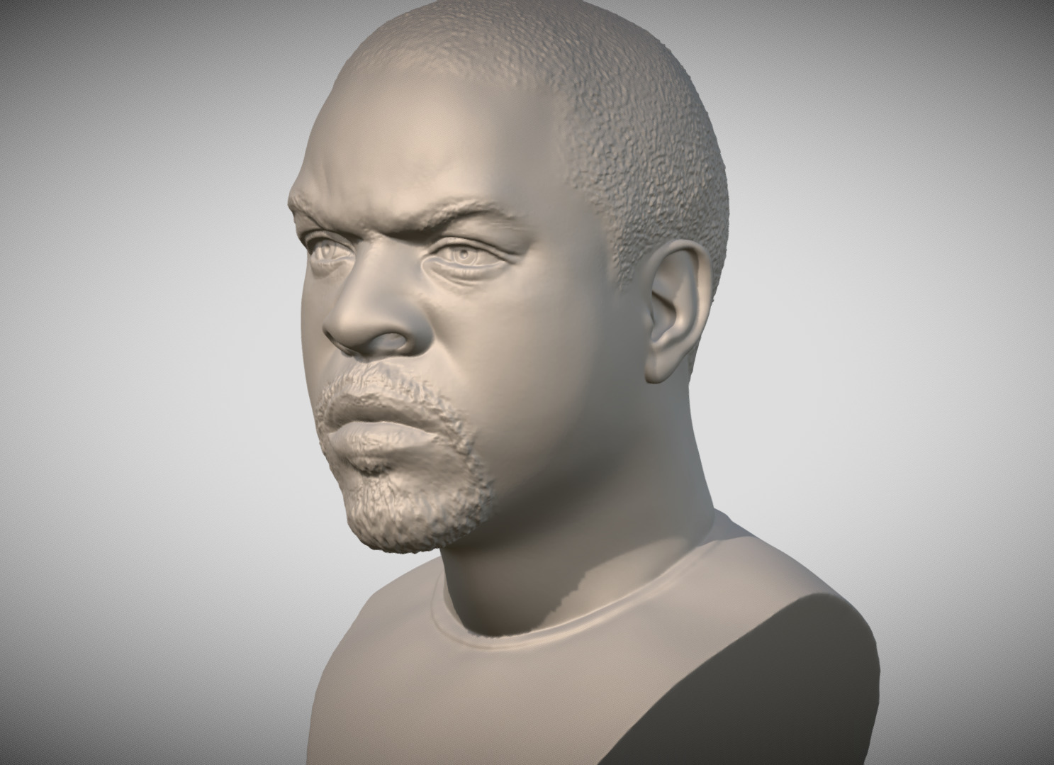 Ice Cube bust 3D printing ready stl obj formats 3D print model_4