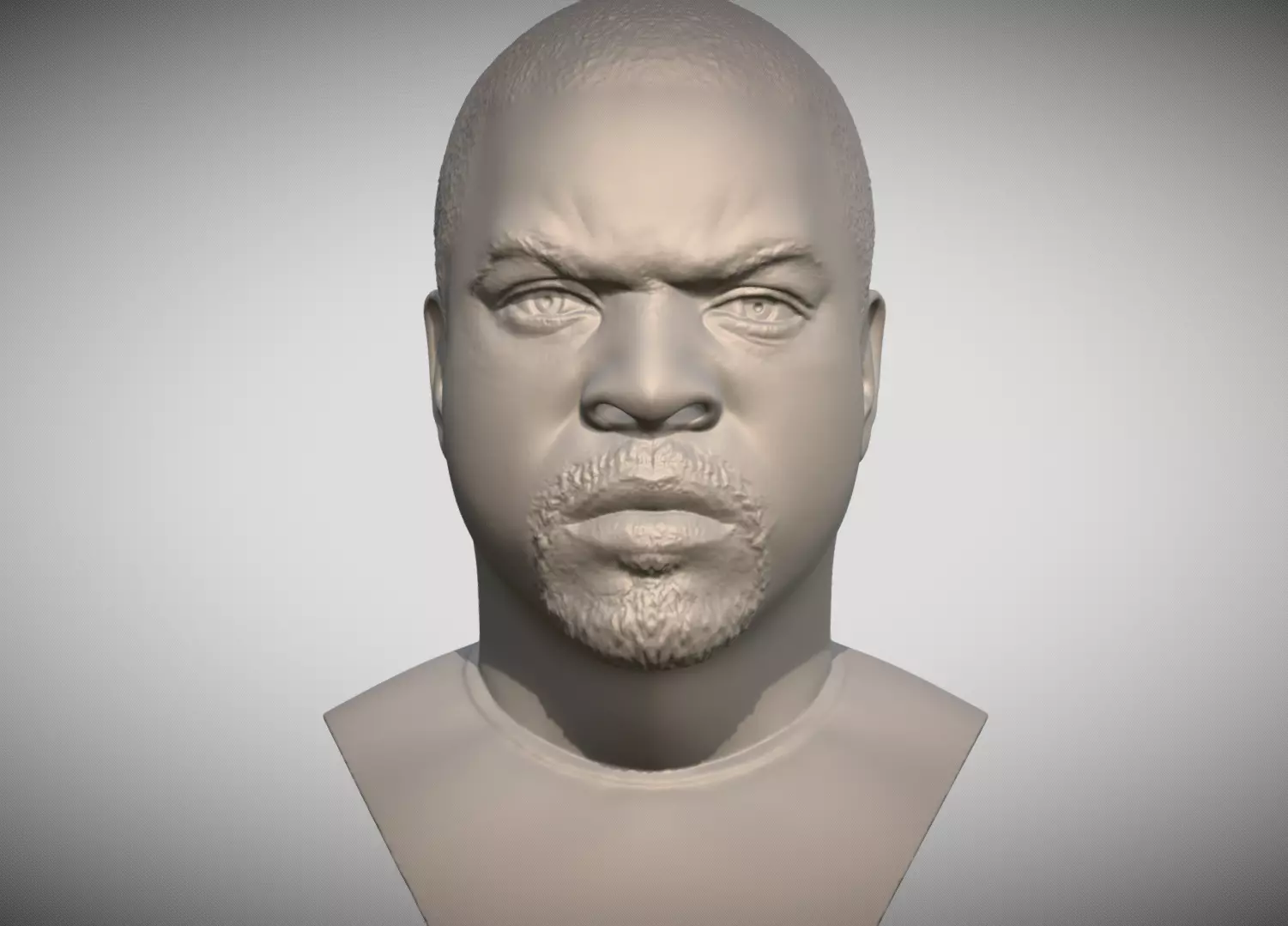 Ice Cube bust 3D printing ready stl obj formats 3D print model_0