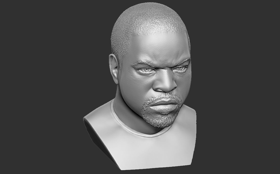 Ice Cube bust 3D printing ready stl obj formats 3D print model_17