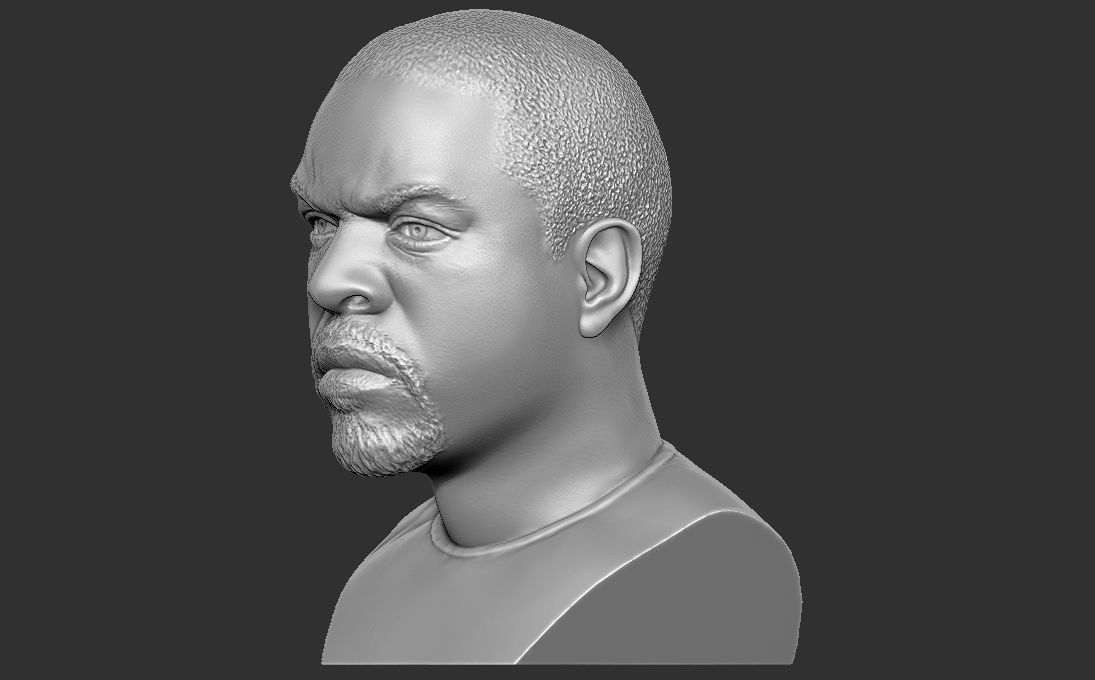 Ice Cube bust 3D printing ready stl obj formats 3D print model_8