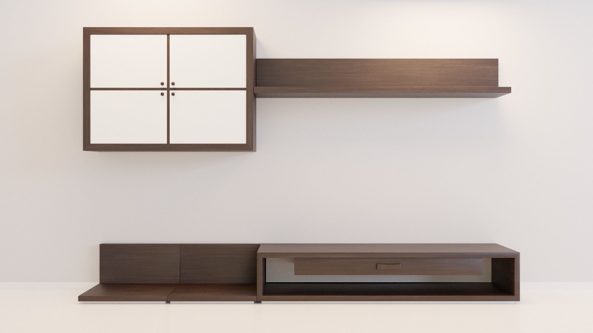 TV Wall 6 3D model_1