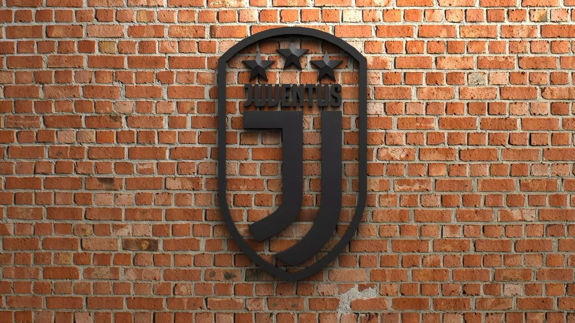 Juventus FC Logo with stars 3D print model