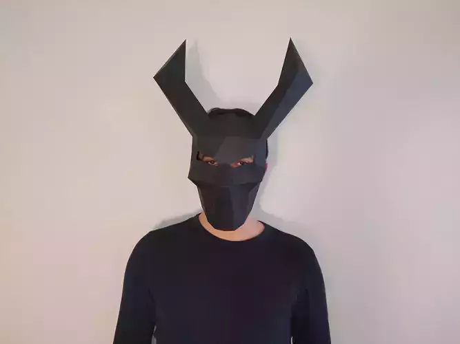 diy diablo mask papercraft template and 3d model