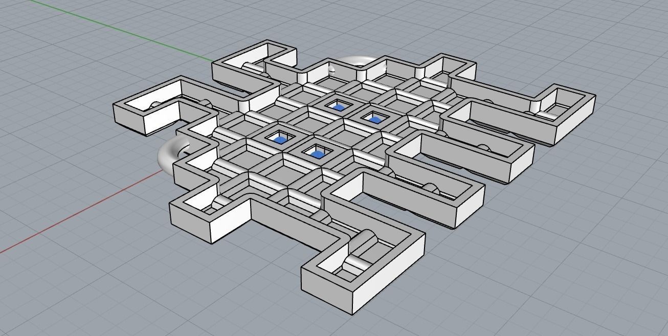 Invader Necklace  3D print model_5