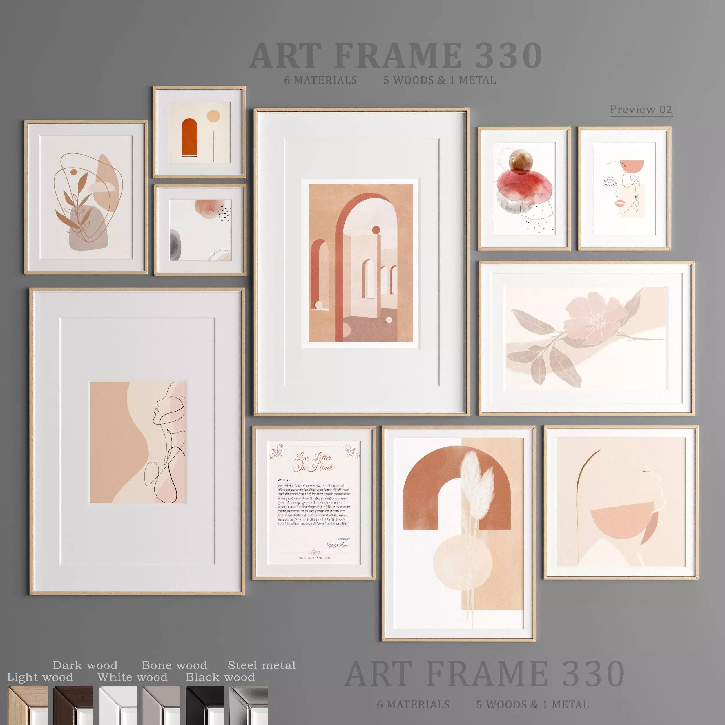Art Frame 330 Low-poly 3D model_0