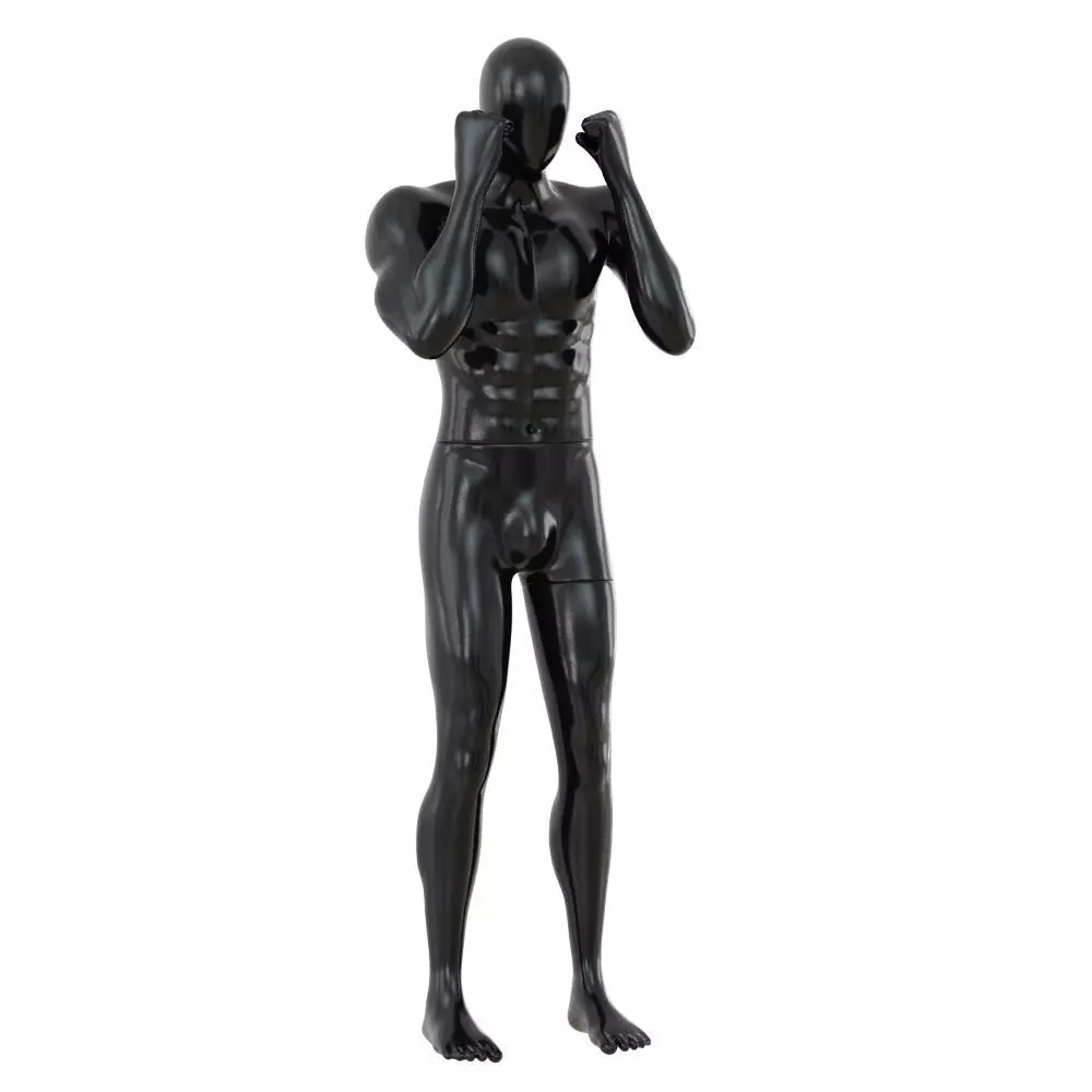 Abstract mannequin stands like a boxer 162 3D model
