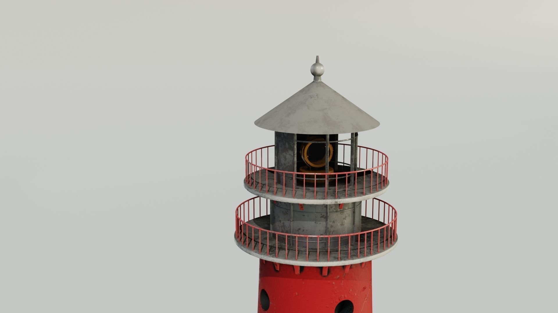 Lighthouse 3D model PBR materials Low-poly 3D model_5