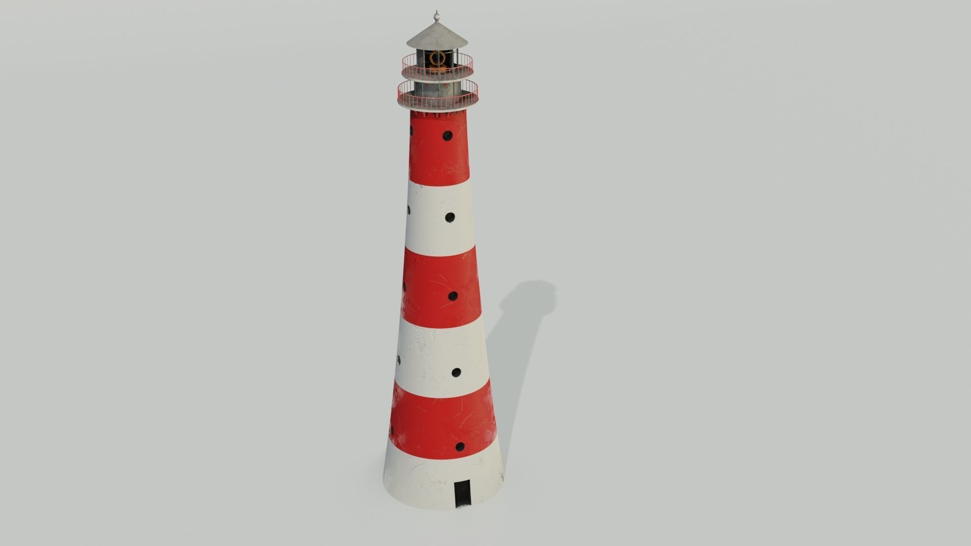 Lighthouse 3D model PBR materials Low-poly 3D model_7