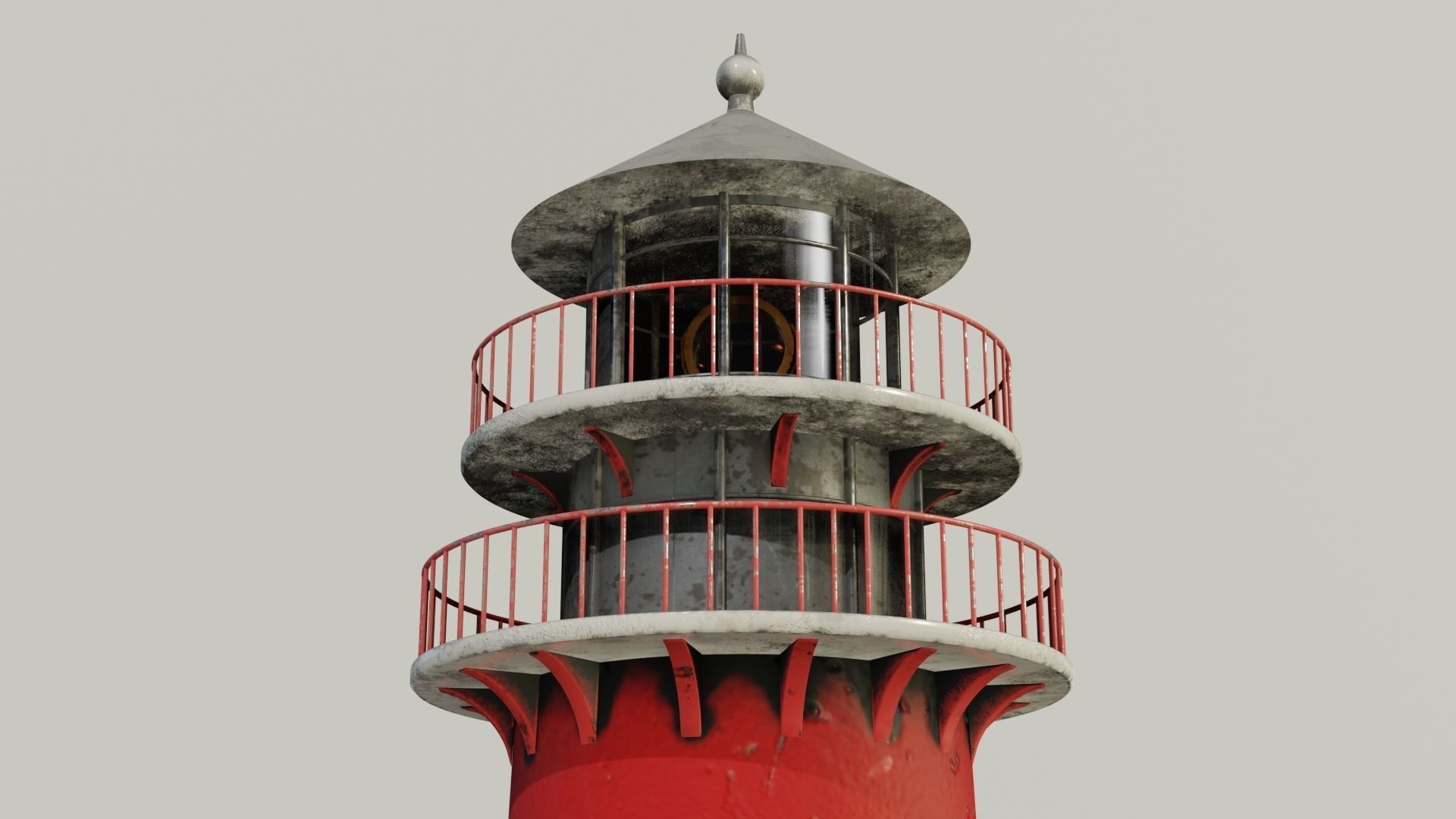 Lighthouse 3D model PBR materials Low-poly 3D model_1