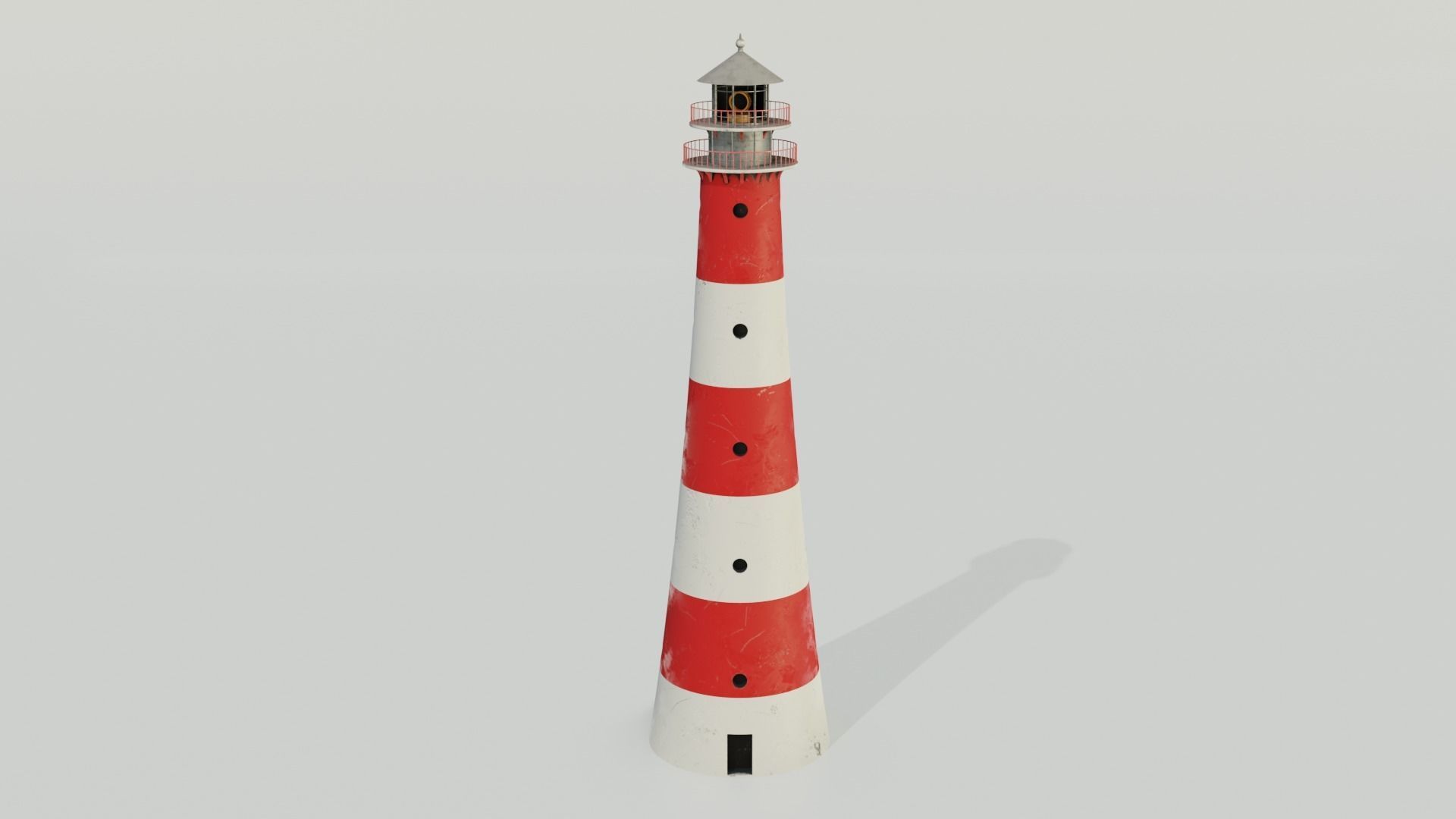 Lighthouse 3D model PBR materials Low-poly 3D model_9