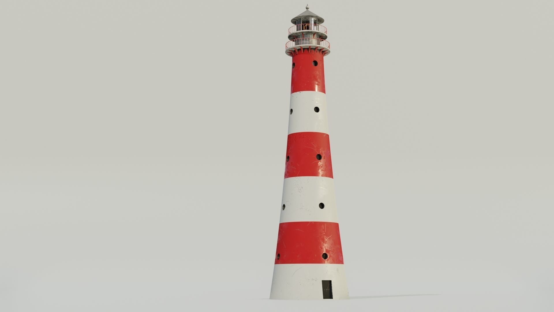 Lighthouse 3D model PBR materials Low-poly 3D model_8